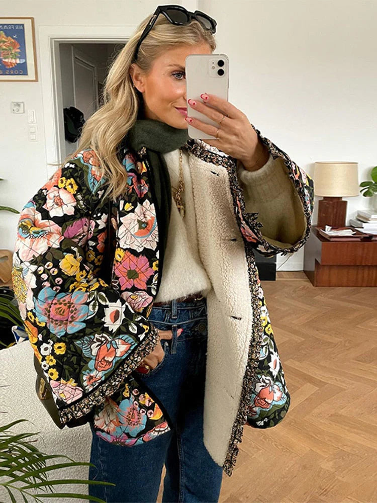 VIVIENNE - FLOWER PRINT JACKET