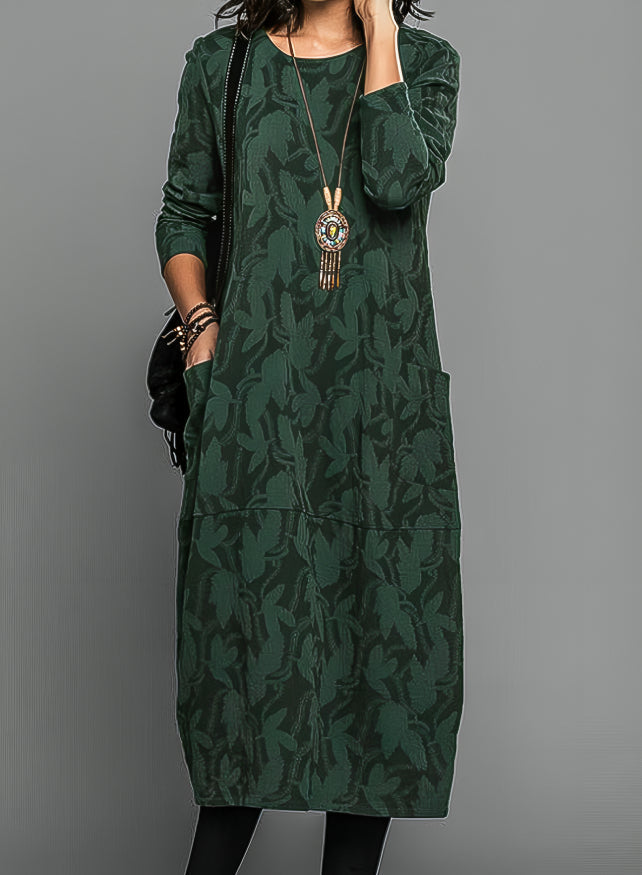 ARIA - ELEGANT PRINTED WINTER DRESS