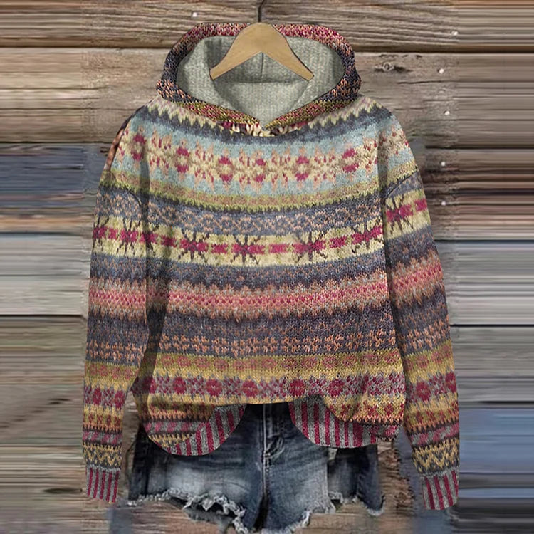 GABBY - ETHNIC RETRO HOODIE