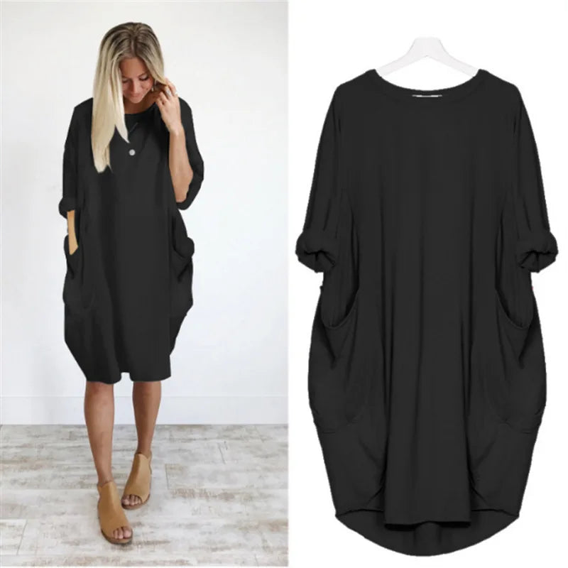 JANIE - SOPHISTICATED BELLY-COVERING DRESS